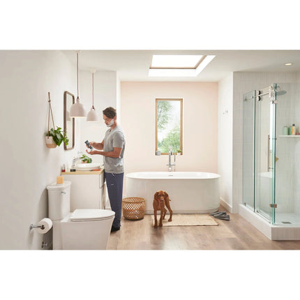 American Standard Contemporary Round Freestanding Bathtub With Lever Handle Faucet for Flash Rough-In Valve T064951.002 - Plumbing Market