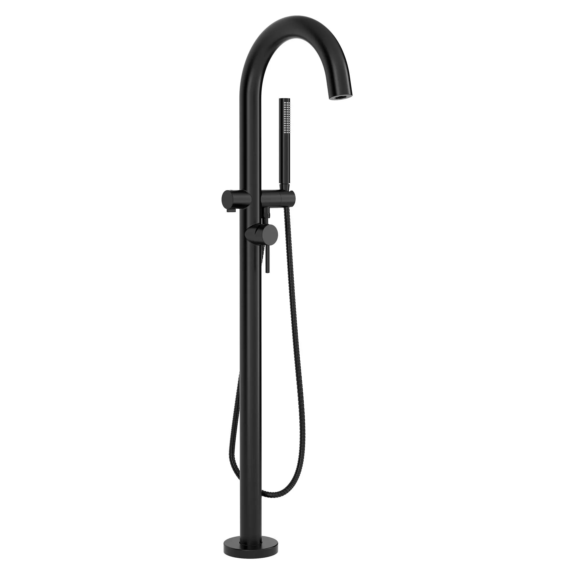 American Standard Contemporary Round Freestanding Bathtub With Lever Handle Faucet for Flash Rough-In Valve T064951.243 - Plumbing Market