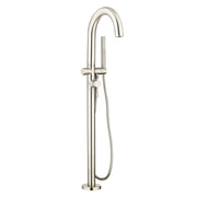 American Standard Contemporary Round Freestanding Bathtub With Lever Handle Faucet for Flash Rough-In Valve T064951.295 - Plumbing Market