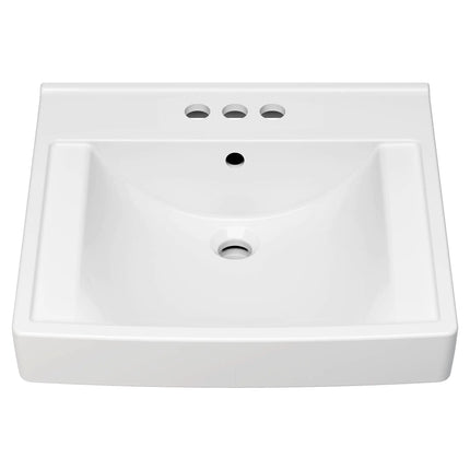 American Standard Decorum 21 x 20-1/4-Inch (533 x 514 mm) Wall-Hung EverClean Sink With 4-Inch Centerset 9134004EC.020 - Plumbing Market