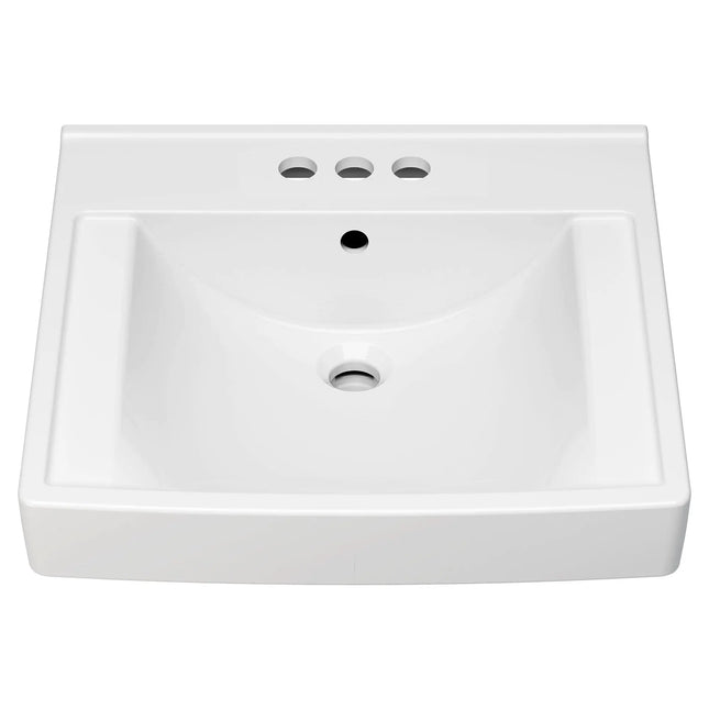 American Standard Decorum 21 x 20-1/4-Inch (533 x 514 mm) Wall-Hung EverClean Sink With 4-Inch Centerset 9134004EC.020 - Plumbing Market