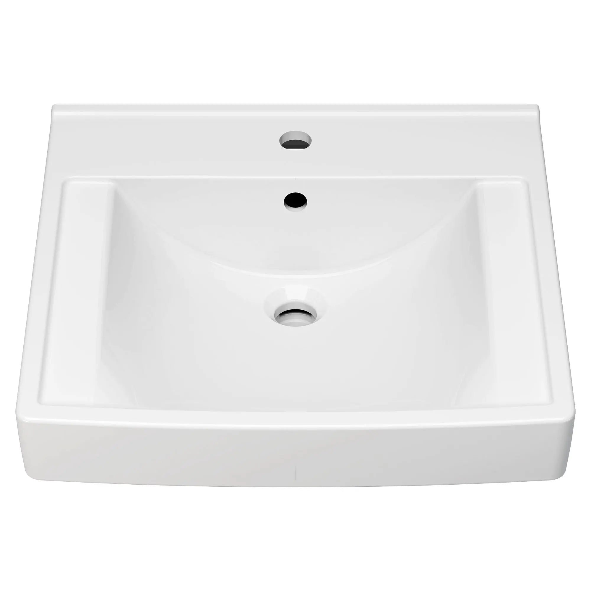 American Standard Decorum 21 x 20-1/4-Inch (533 x 514 mm) Wall-Hung EverClean Sink With Center Hole Only 9134001EC.020 - Plumbing Market