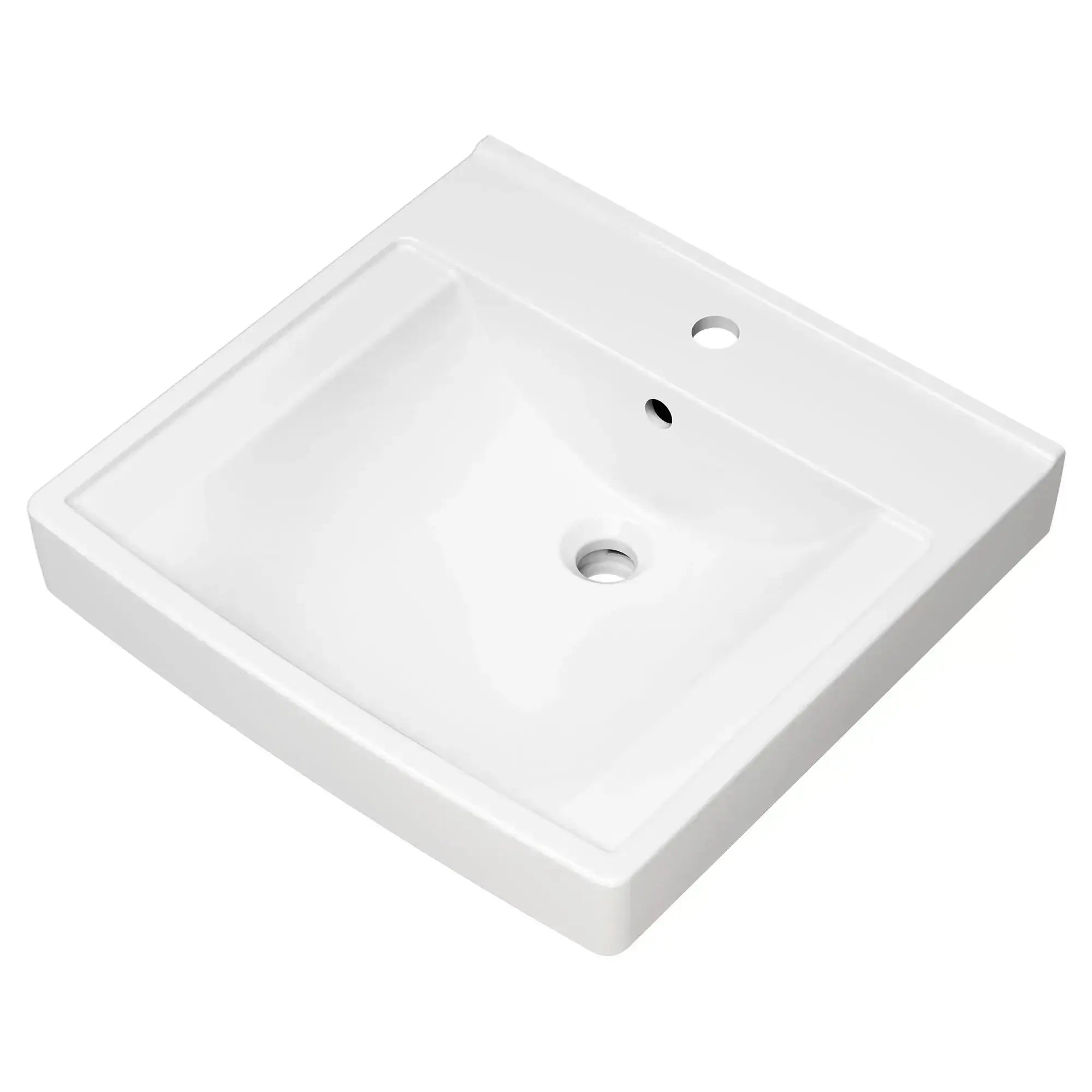 American Standard Decorum 21 x 20-1/4-Inch (533 x 514 mm) Wall-Hung EverClean Sink With Center Hole Only - Plumbing Market