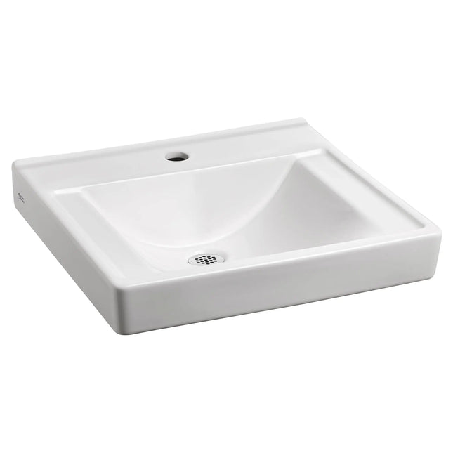 American Standard Decorum Wall-Hung EverClean Sink Less Overflow With Center Hole Only 9024901EC.020 - Plumbing Market