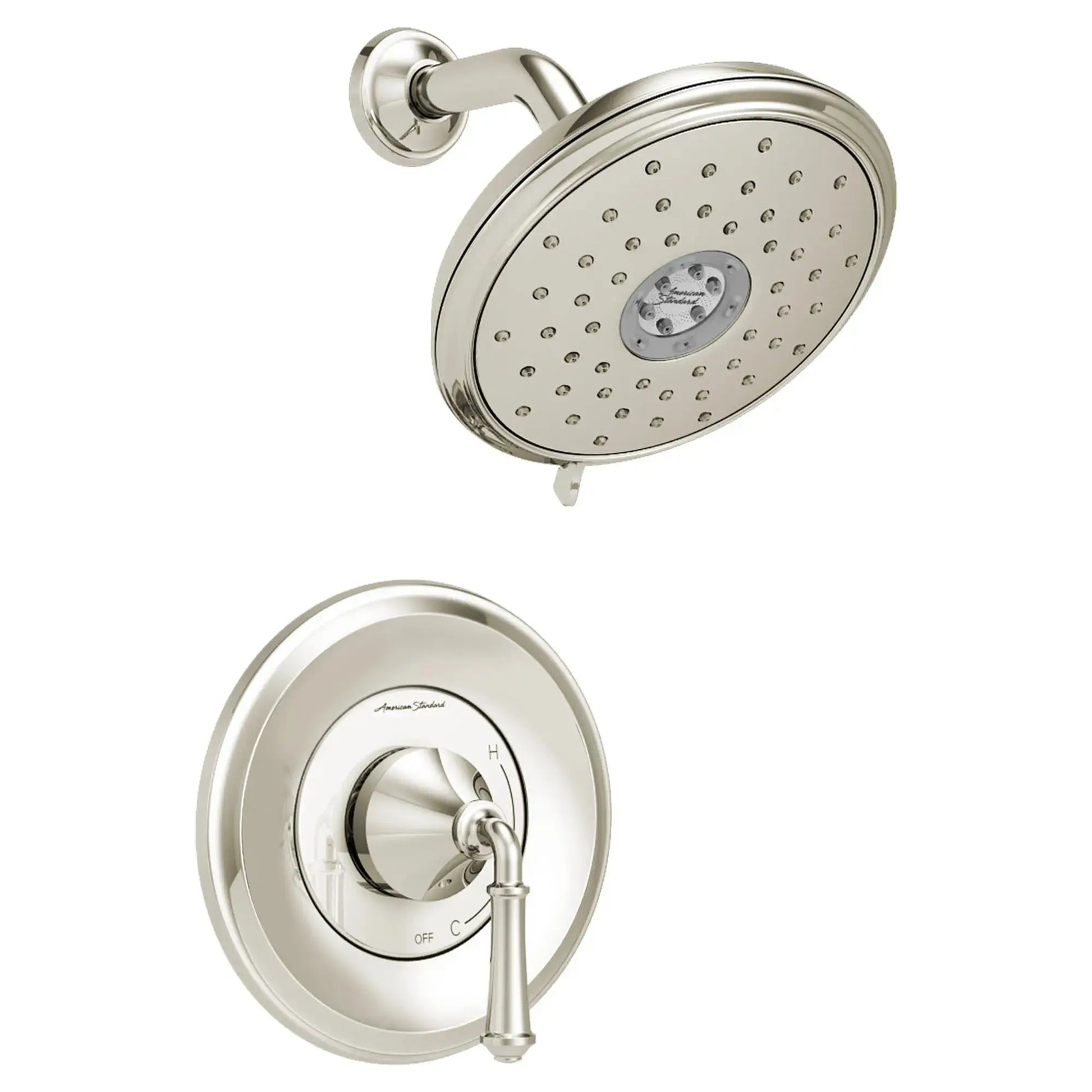 American Standard Delancey 1.8 gpm/6.8 L/min Shower Trim Kit With Water-Saving 4-Function Showerhead and Lever Handle TU052507.013 - Plumbing Market