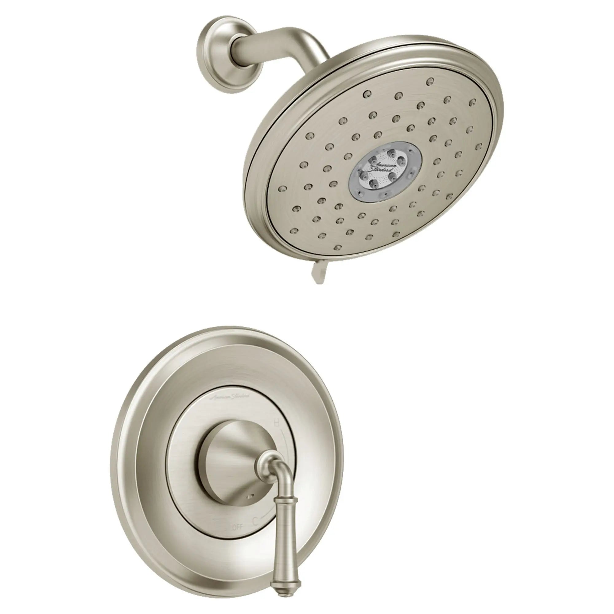 American Standard Delancey 1.8 gpm/6.8 L/min Shower Trim Kit With Water-Saving 4-Function Showerhead and Lever Handle TU052507.295 - Plumbing Market