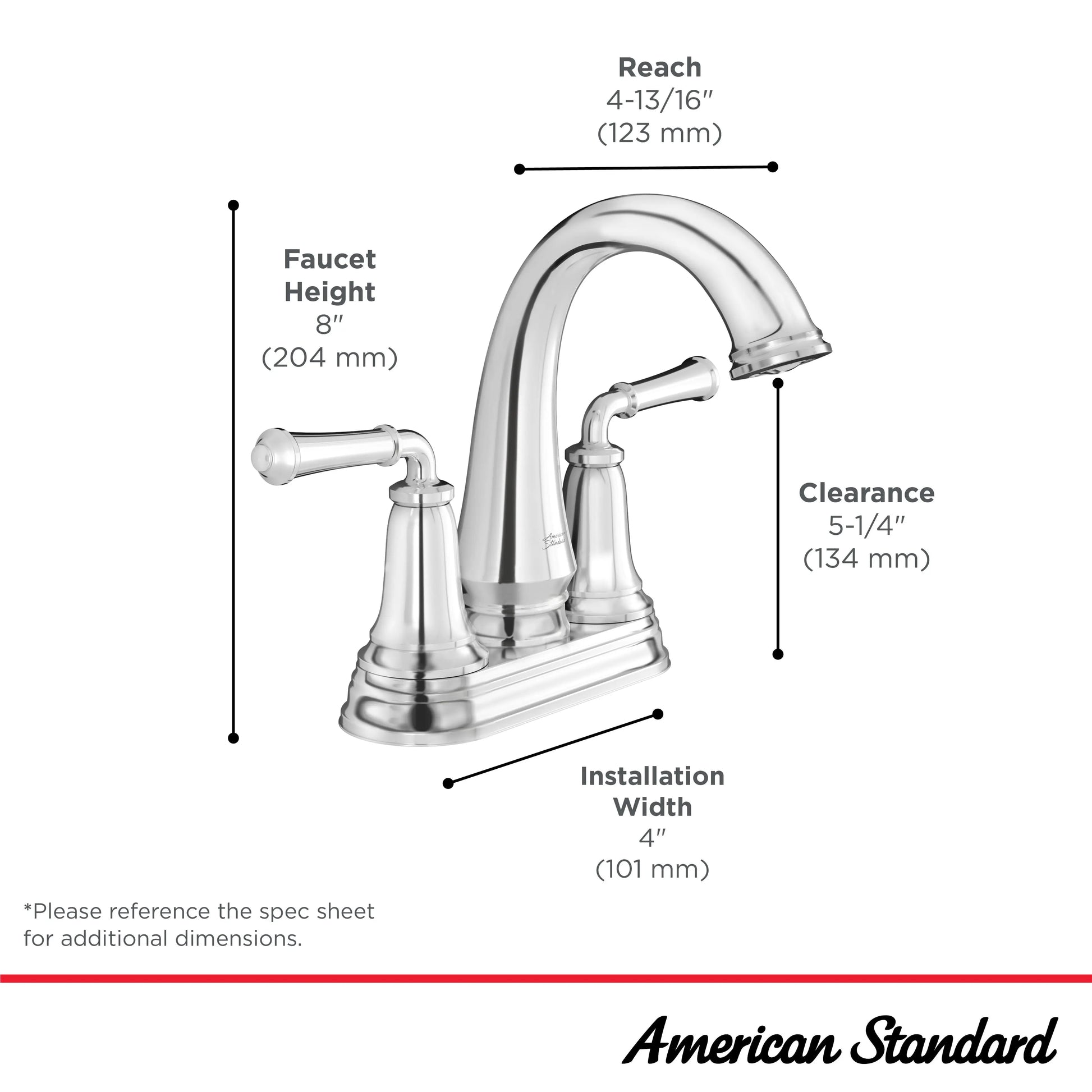 American Standard Delancey 4-Inch Centerset 2-Handle Bathroom Faucet 1.2gpm/4.5 L/min With Lever Handles 7052207.013 - Plumbing Market