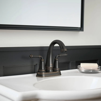 American Standard Delancey 4-Inch Centerset 2-Handle Bathroom Faucet 1.2gpm/4.5 L/min With Lever Handles 7052207.278 - Plumbing Market