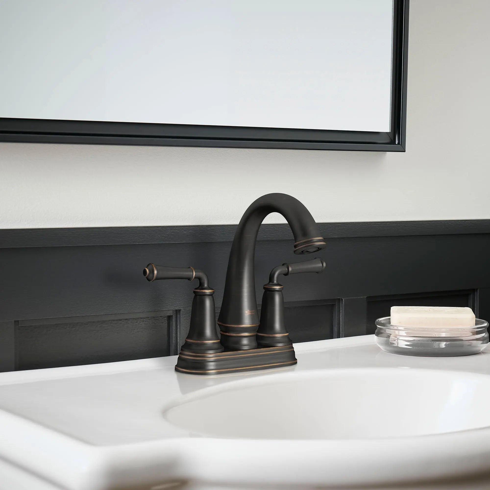 American Standard Delancey 4-Inch Centerset 2-Handle Bathroom Faucet 1.2gpm/4.5 L/min With Lever Handles 7052207.278 - Plumbing Market