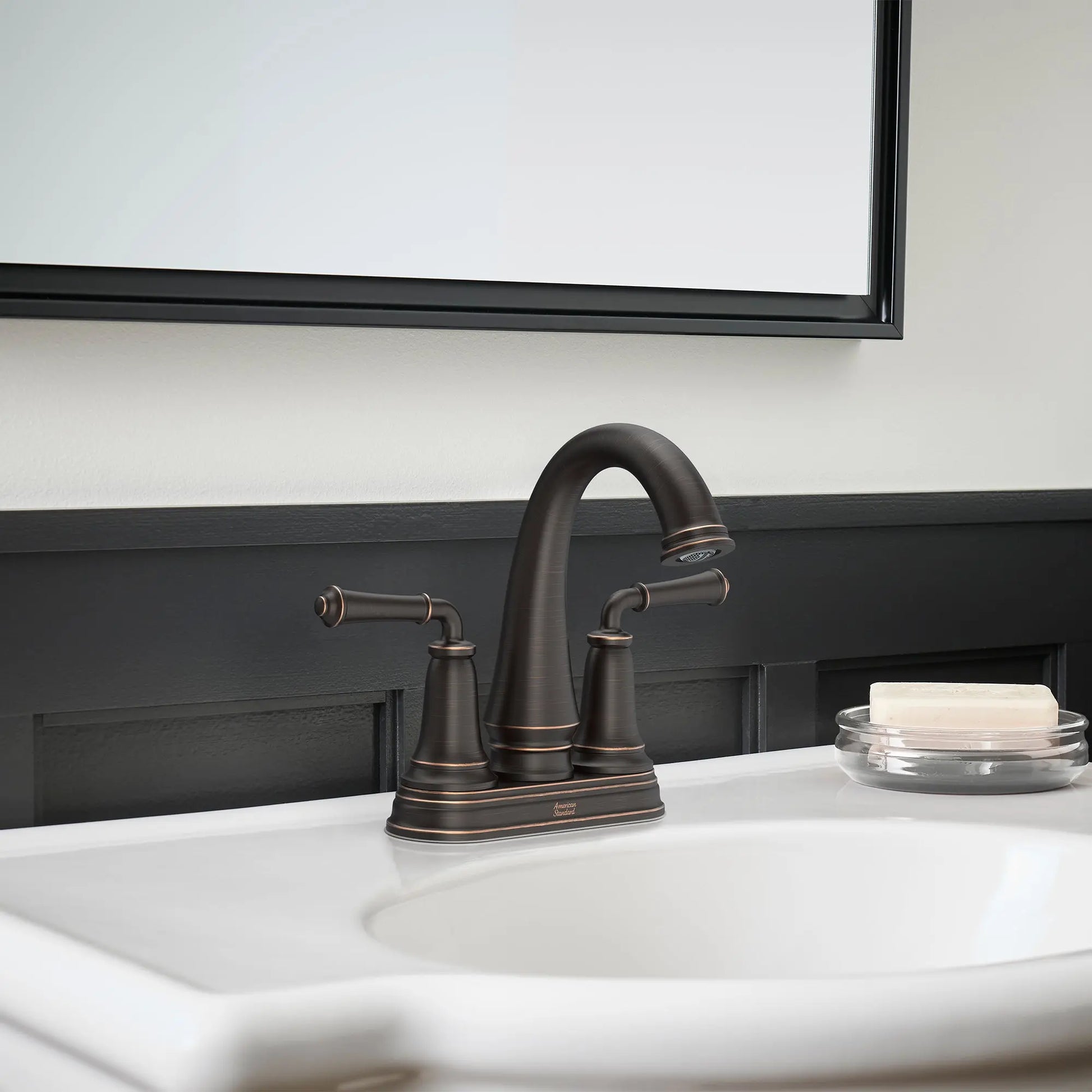 American Standard Delancey 4-Inch Centerset 2-Handle Bathroom Faucet 1.2gpm/4.5 L/min With Lever Handles 7052207.278 - Plumbing Market
