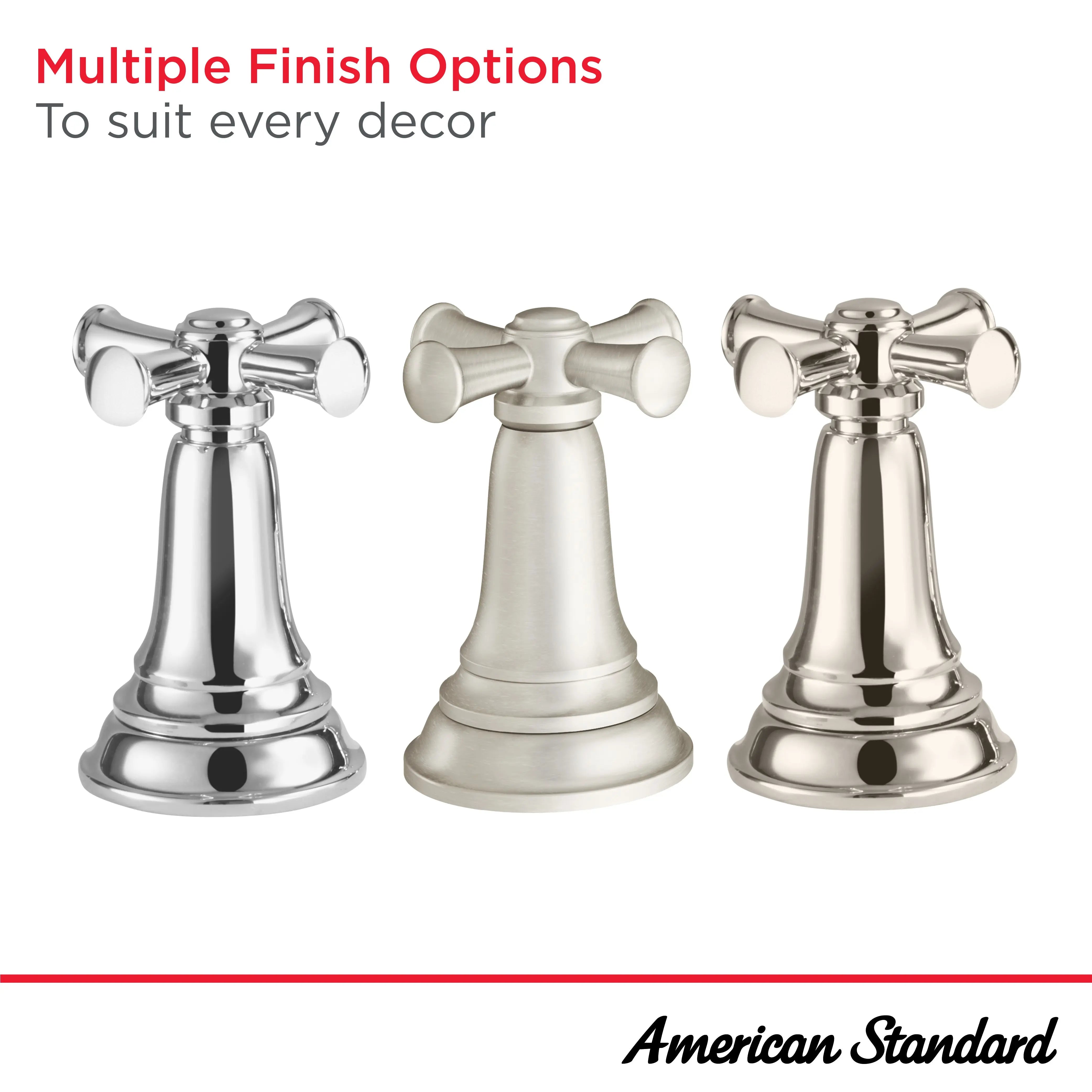 American Standard Delancey 8-Inch Widespread 2-Handle Bathroom Faucet 1.2 gpm/4.5 L/min With Cross Handles 7052827.013 - Plumbing Market