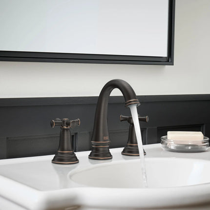 American Standard Delancey 8-Inch Widespread 2-Handle Bathroom Faucet 1.2 gpm/4.5 L/min With Cross Handles 7052827.278 - Plumbing Market