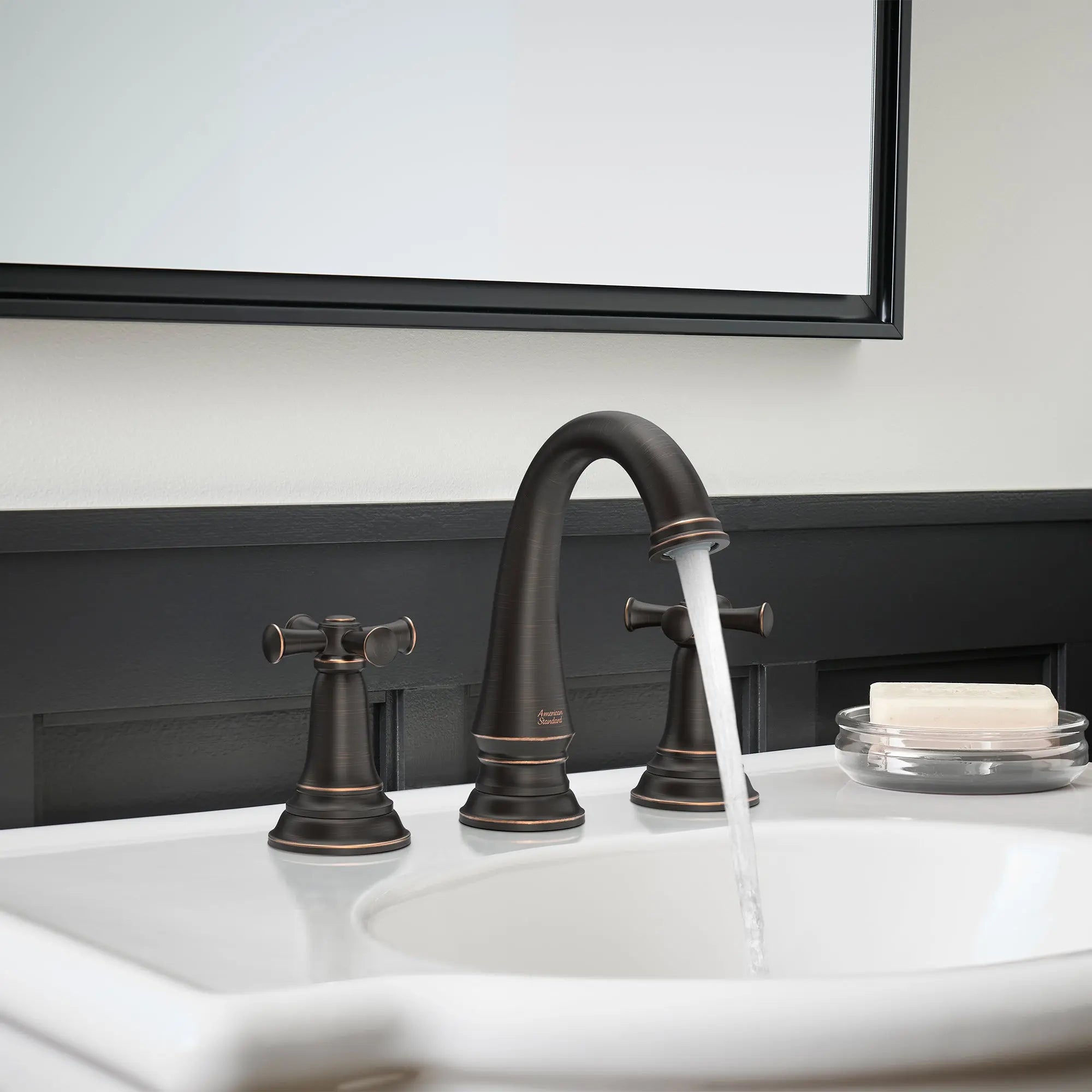 American Standard Delancey 8-Inch Widespread 2-Handle Bathroom Faucet 1.2 gpm/4.5 L/min With Cross Handles 7052827.278 - Plumbing Market