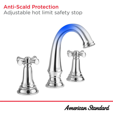 American Standard Delancey 8-Inch Widespread 2-Handle Bathroom Faucet 1.2 gpm/4.5 L/min With Cross Handles 7052827.278 - Plumbing Market