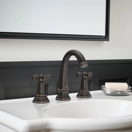 American Standard Delancey 8-Inch Widespread 2-Handle Bathroom Faucet 1.2 gpm/4.5 L/min With Cross Handles 7052827.278 - Plumbing Market