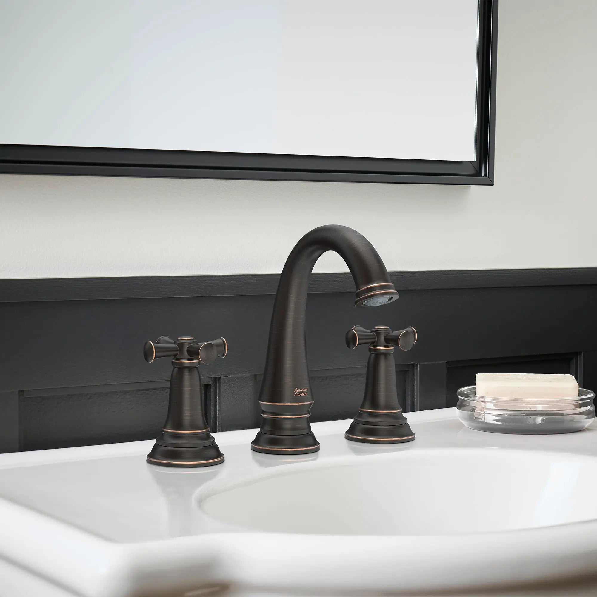 American Standard Delancey 8-Inch Widespread 2-Handle Bathroom Faucet 1.2 gpm/4.5 L/min With Cross Handles 7052827.278 - Plumbing Market