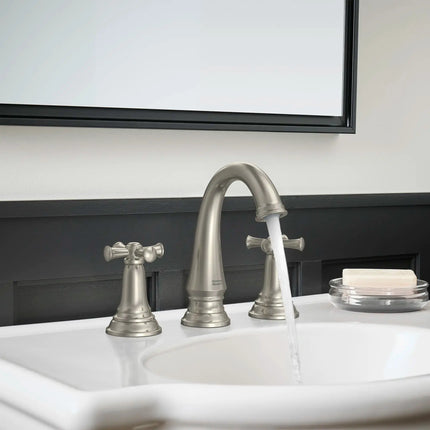 American Standard Delancey 8-Inch Widespread 2-Handle Bathroom Faucet 1.2 gpm/4.5 L/min With Cross Handles 7052827.295 - Plumbing Market