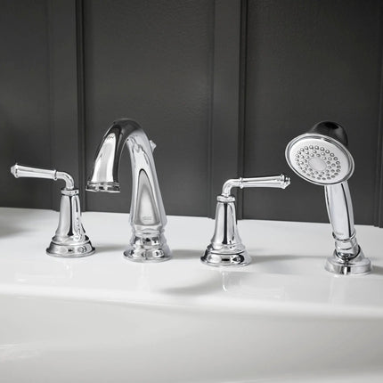 American Standard Delancey Bathtub Faucet With  Lever Handles and Personal Shower for Flash Rough-In Valve T052901.002 - Plumbing Market