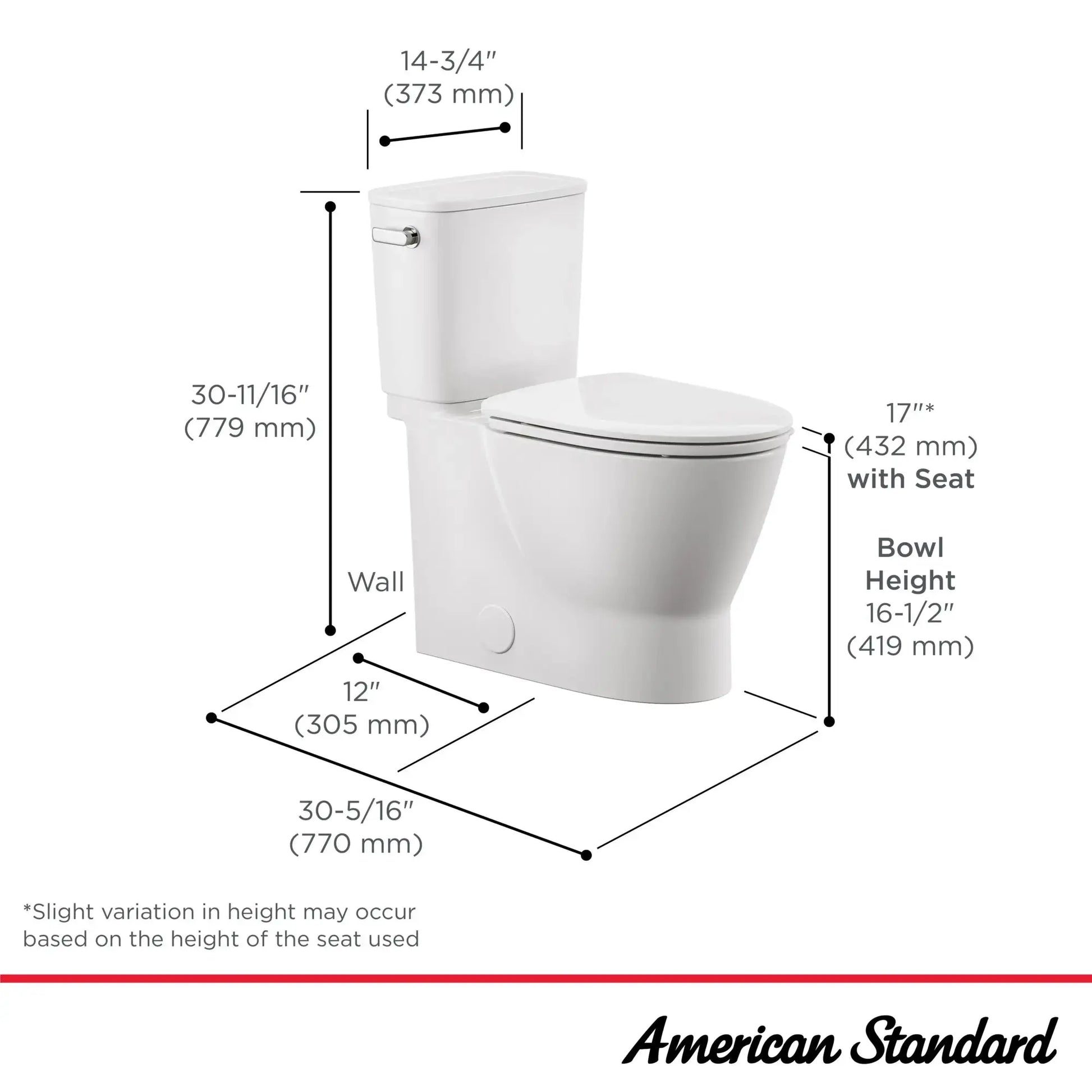 American Standard EcoStrength Aspiration Skirted Two-Piece Chair-Height Elongated Toilet With Seat - Plumbing Market