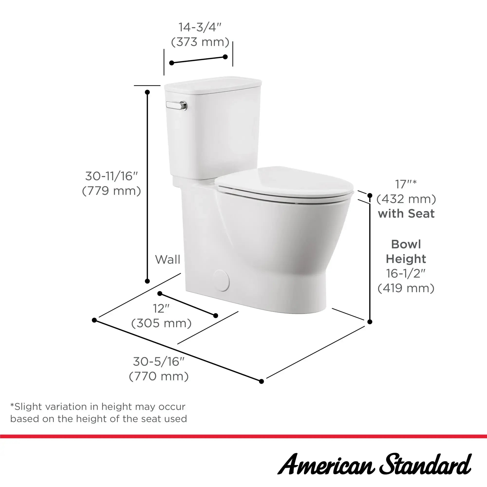 American Standard EcoStrength Aspiration Skirted Two-Piece Chair-Height Elongated Toilet With Seat - Plumbing Market