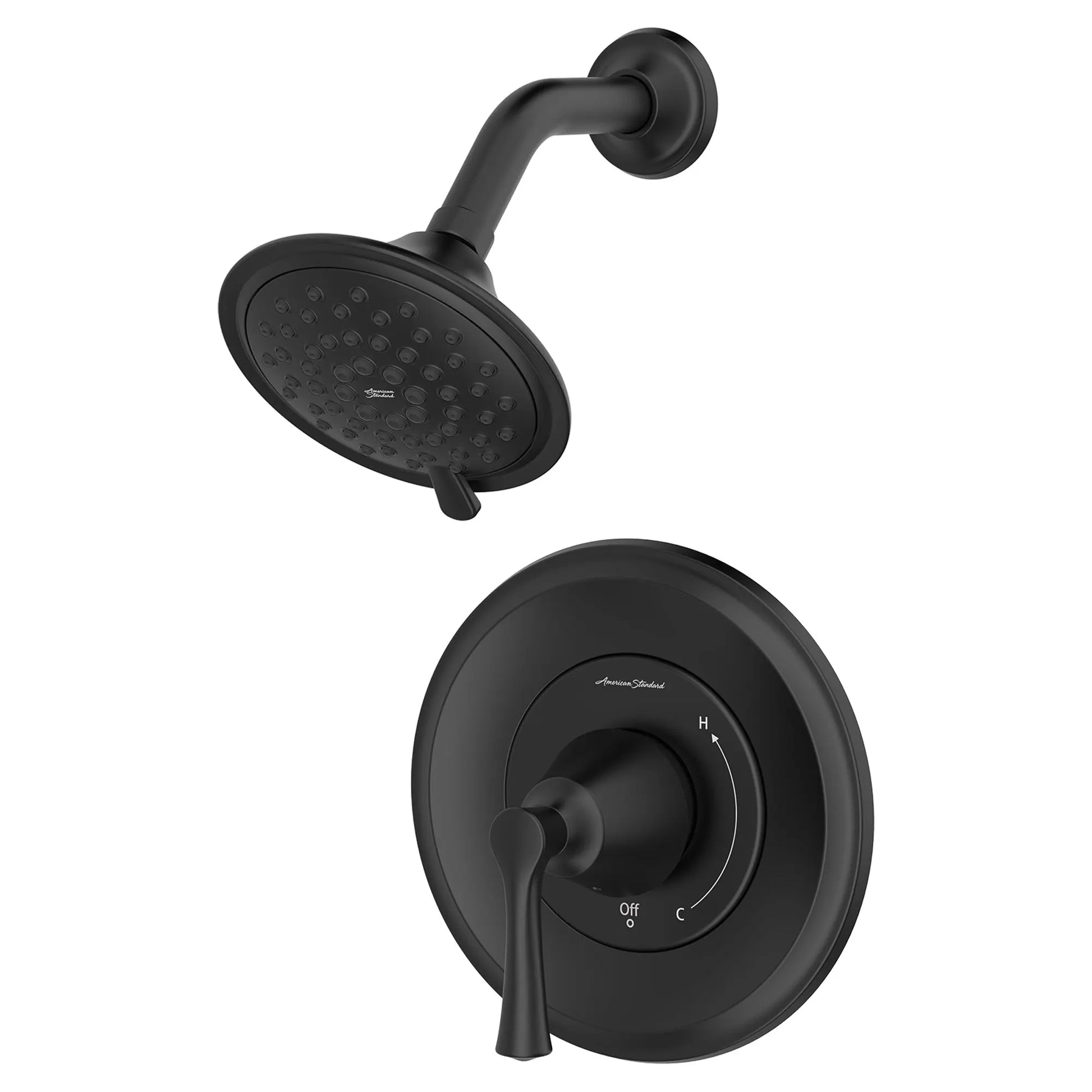 American Standard Estate 1.8 gpm/6.8 L/min Shower Trim Kit With Water-Saving 3-Function Showerhead, Double Ceramic Pressure Balance Cartridge With Lever Handle TU722507.243 - Plumbing Market