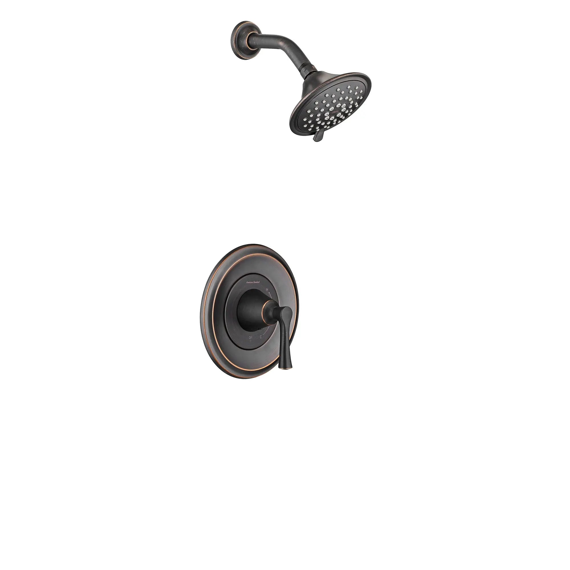 American Standard Estate 1.8 gpm/6.8 L/min Shower Trim Kit With Water-Saving 3-Function Showerhead, Double Ceramic Pressure Balance Cartridge With Lever Handle TU722507.278 - Plumbing Market