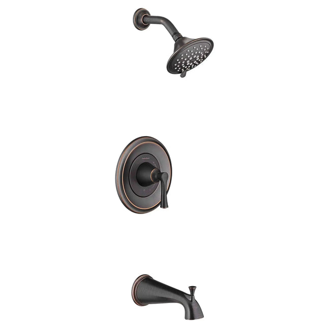 American Standard Estate 2.5 gpm/9.5 L/min Tub and Shower Trim Kit With 3-Function Showerhead, Double Ceramic Pressure Balance Cartridge With Lever Handle TU722502.278 - Plumbing Market