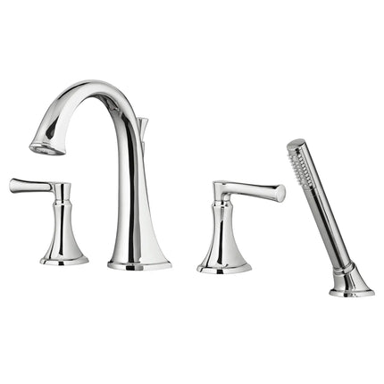 American Standard Estate Bathtub Faucet With Personal Shower for Flash Rough-In Valve With Lever Handles T722901.002 - Plumbing Market