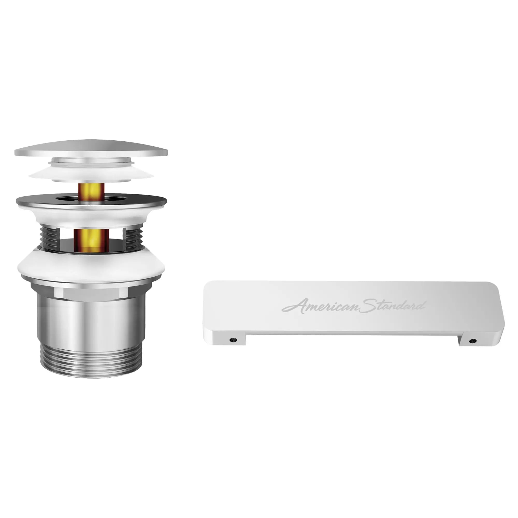 American Standard Freestanding Bathtub Overflow Cover and Drain Kit 1680100.002 - Plumbing Market
