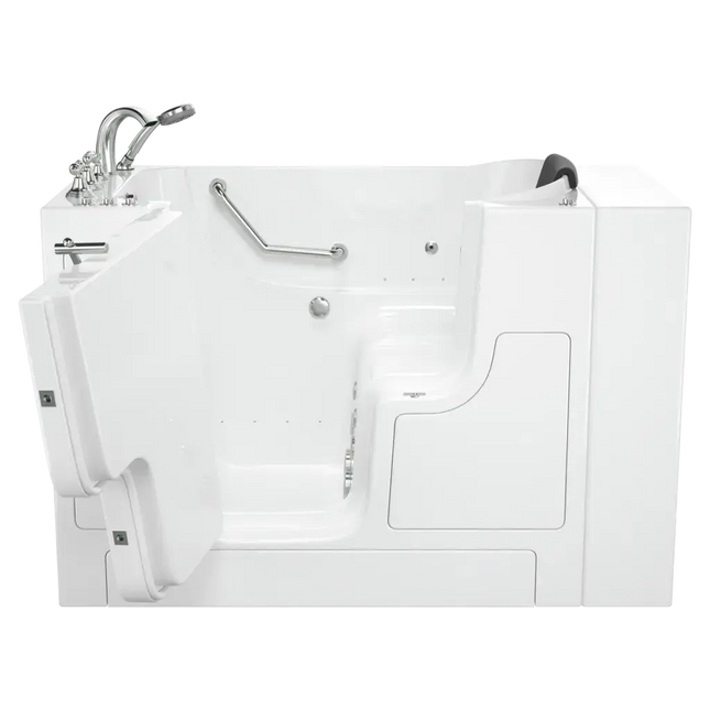 American Standard Gelcoat Premium Series 30 x 52-Inch Walk-in Tub With Combination Air Spa and Whirlpool Systems - Left-Hand Drain With Faucet C3052OD.109.CLW-PC - Plumbing Market