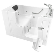 American Standard Gelcoat Premium Series 30 x 52-Inch Walk-in Tub With Combination Air Spa and Whirlpool Systems - Right-Hand Drain With Faucet C3052OD.109.CRW-PC - Plumbing Market
