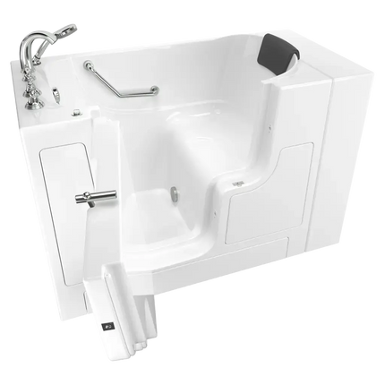 American Standard Gelcoat Premium Series 30 x 52-Inch Walk-in Tub With Soaking Bath - Left-Hand Drain With Faucet C3052OD.109.SLW-PC - Plumbing Market