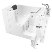 American Standard Gelcoat Premium Series 32 x 52-Inch Walk-in Tub With Combination Air Spa and Whirlpool Systems - Right-Hand Drain With Faucet C3252OD.109.CRW-PC - Plumbing Market