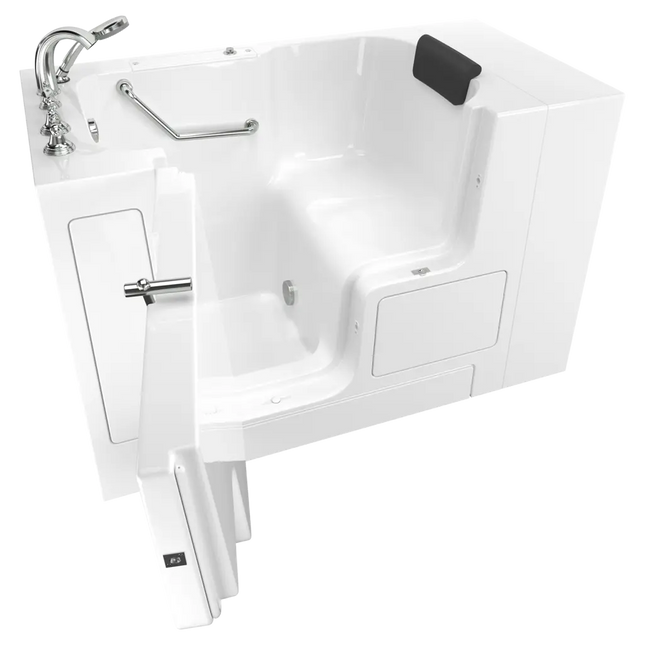 American Standard Gelcoat Premium Series 32 x 52-Inch Walk-in Tub With Soaking Bath - Left-Hand Drain With Faucet C3252OD.109.SLW-PC - Plumbing Market