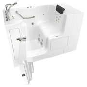 American Standard Gelcoat Premium Series 32 x 52-Inch Walk-in Tub With Whirlpool System - Left-Hand Drain With Faucet C3252OD.109.WLW-PC - Plumbing Market