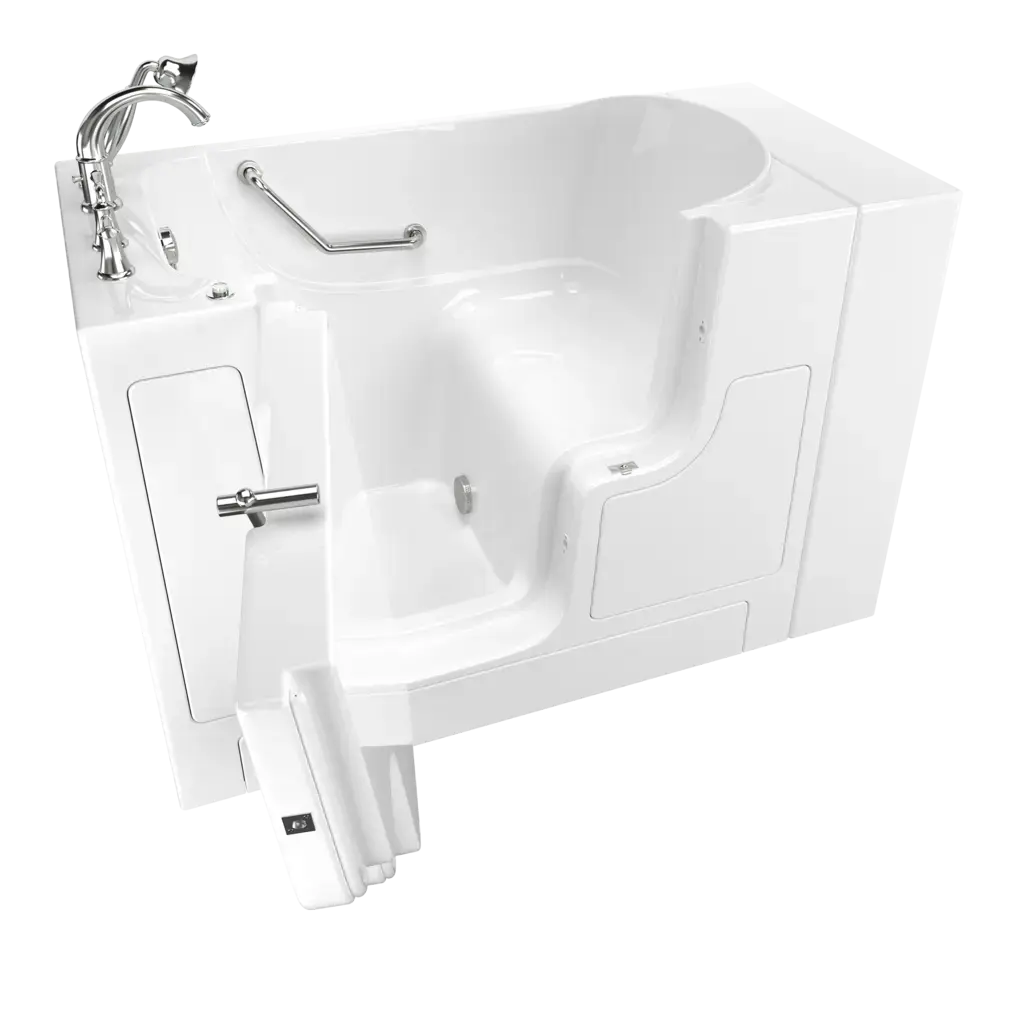 American Standard Gelcoat Value Series 30 x 52-Inch Walk-in Tub With Soaking Bath - Left-Hand Drain With Faucet C3052OD.709.SLW-PC - Plumbing Market