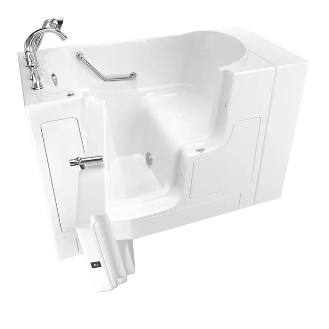 American Standard Gelcoat Value Series 30 x 52-Inch Walk-in Tub With Soaking Bath - Left-Hand Drain With Faucet C3052OD.709.SLW-PC - Plumbing Market