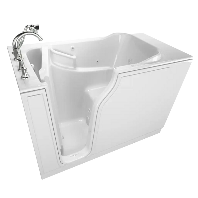 American Standard Gelcoat Value Series 30 x 52-Inch Walk-in Tub With Whirlpool System - Left-Hand Drain With Faucet C3052.509.WLW - Plumbing Market