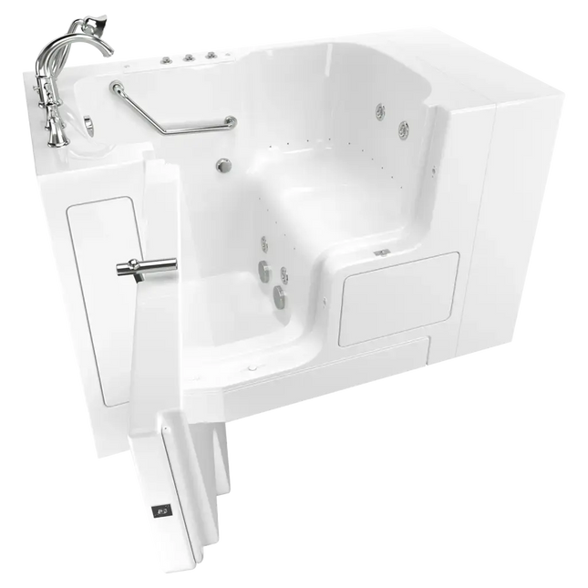 American Standard Gelcoat Value Series 32 x 52-Inch Walk-in Tub With Combination Air Spa and Whirlpool Systems - Left-Hand Drain With Faucet C3252OD.709.CLW-PC - Plumbing Market