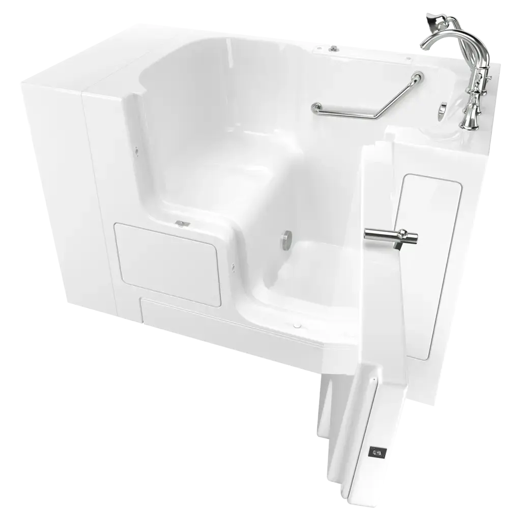 American Standard Gelcoat Value Series 32 x 52-Inch Walk-in Tub With Soaking Bath - Right-Hand Drain With Faucet C3252OD.709.SRW-PC - Plumbing Market