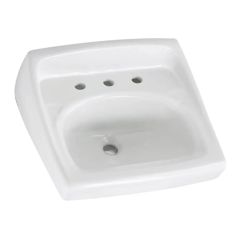 American Standard Lucerne Wall-Hung Sink Less Overflow With 8-Inch Widespread 356915.02 - Plumbing Market