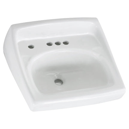 American Standard Lucerne Wall-Hung Sink With 4-Inch Centerset and Extra Left-Hand Hole 355056.02 - Plumbing Market