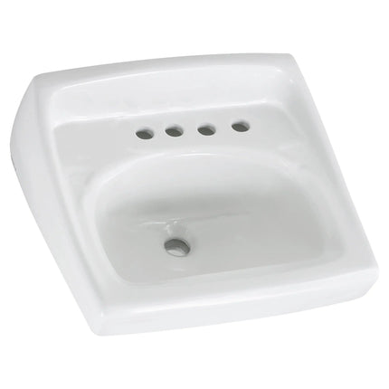 American Standard Lucerne Wall-Hung Sink With 8-Inch Widespread and Extra Right-Hand Hole 356037.02 - Plumbing Market