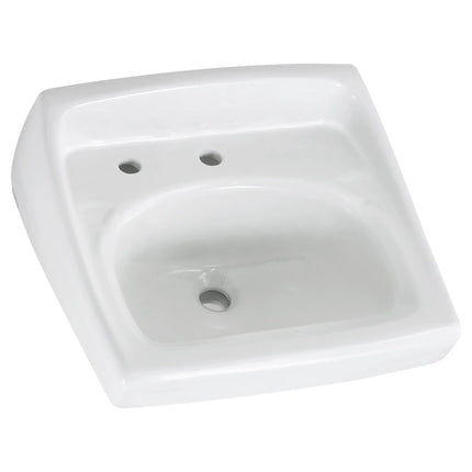 American Standard Lucerne Wall-Hung Sink With Center Hole Only and Extra Left-Hand Hole 356115.02 - Plumbing Market