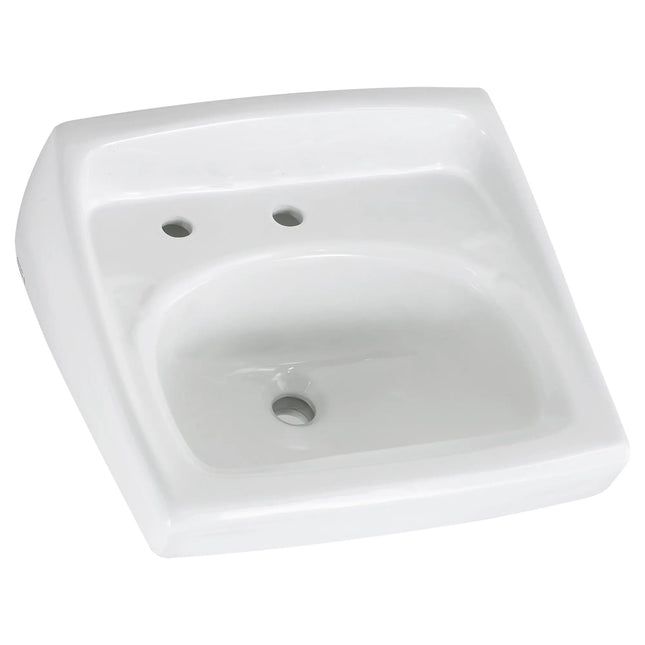 American Standard Lucerne Wall-Hung Sink With Center Hole Only and Extra Left-Hand Hole 356115.02 - Plumbing Market