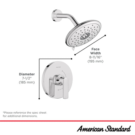 American Standard Millennial 1.8 gpm/6.8L/min Shower Trim Kit with Lever Handle TU061507.002 - Plumbing Market