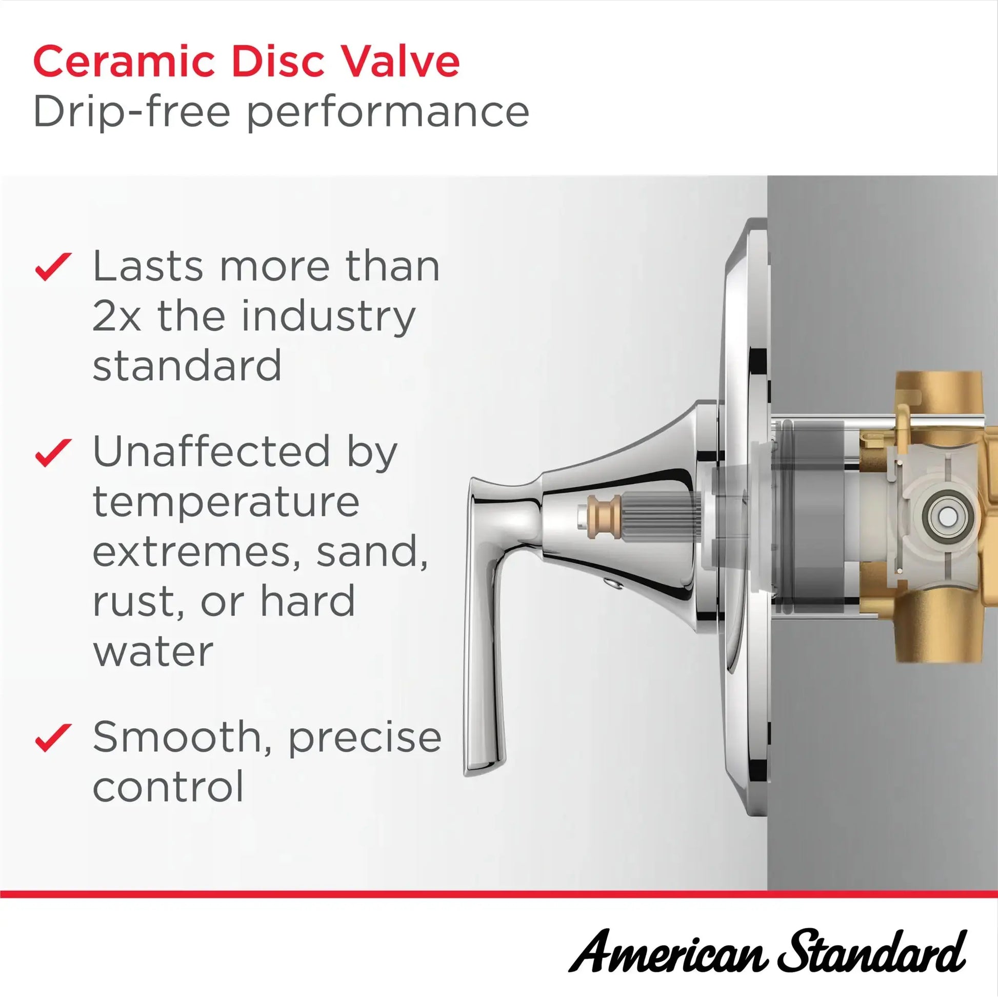 American Standard Millennial 2-Handle Flash Pressure Balance Valve Trim with Cartridge TU061740.295 - Plumbing Market