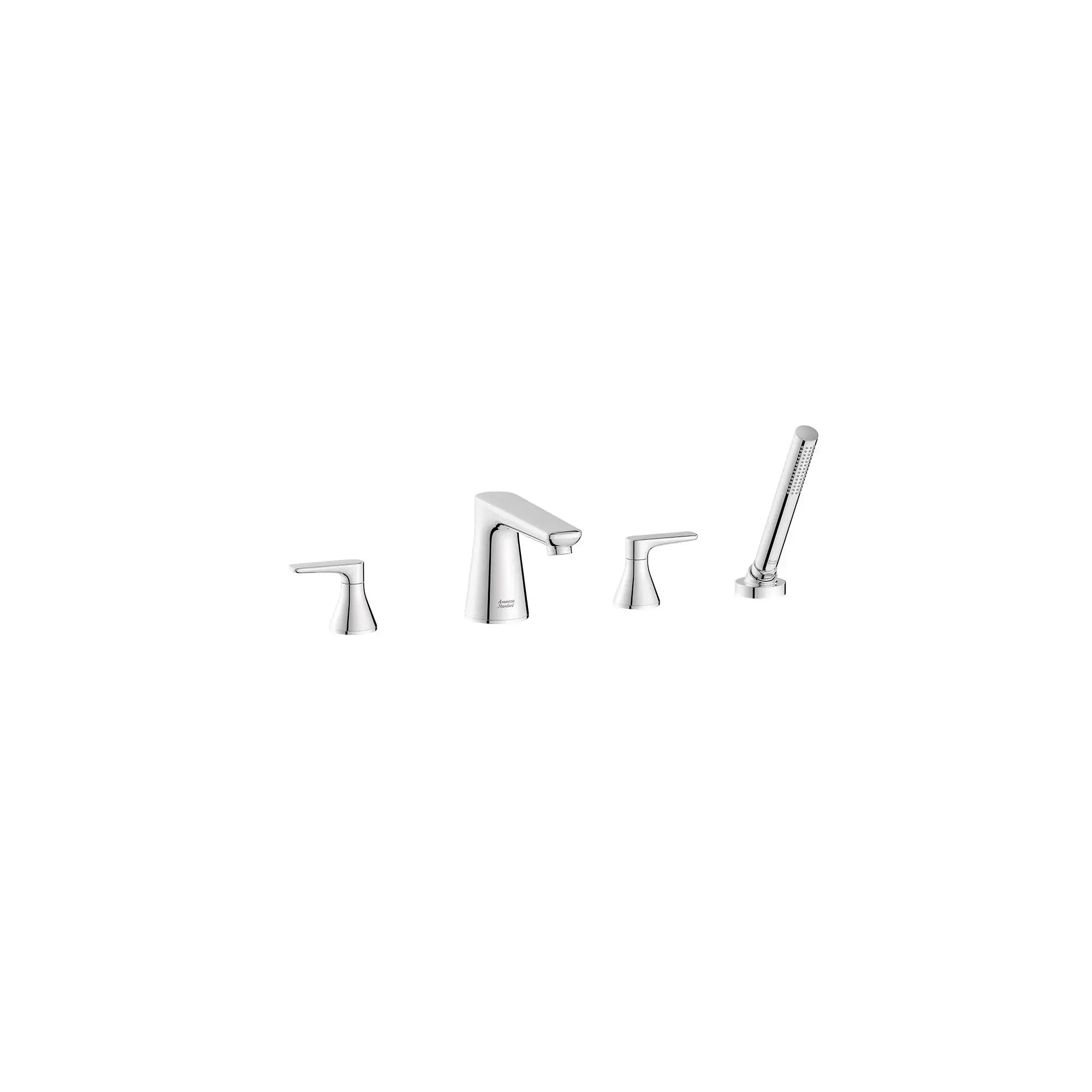 American Standard Millennial Deck Mount Bathtub Faucet with Lever Handles and Personal Shower T061901.002 - Plumbing Market