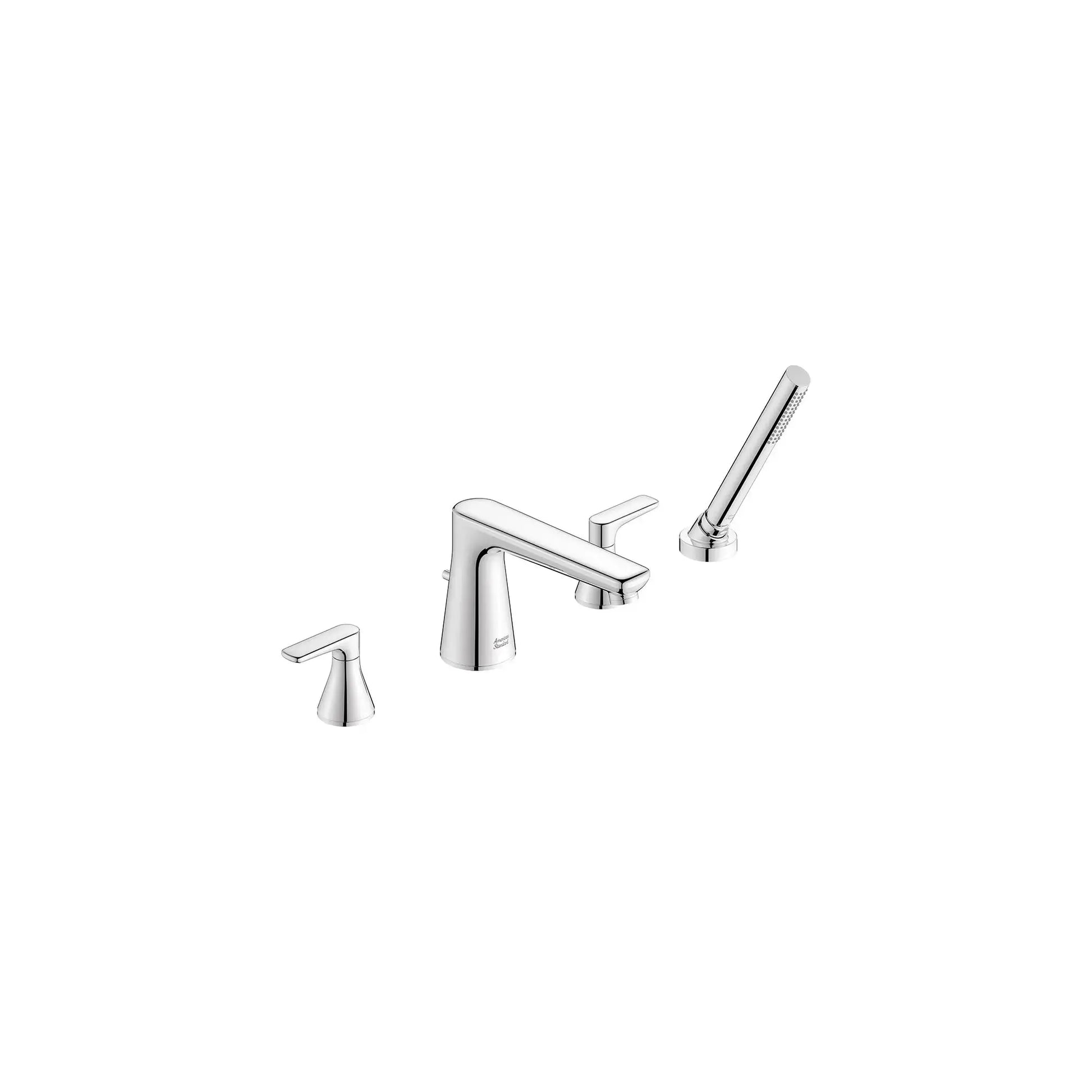 American Standard Millennial Deck Mount Bathtub Faucet with Lever Handles and Personal Shower T061901.002 - Plumbing Market