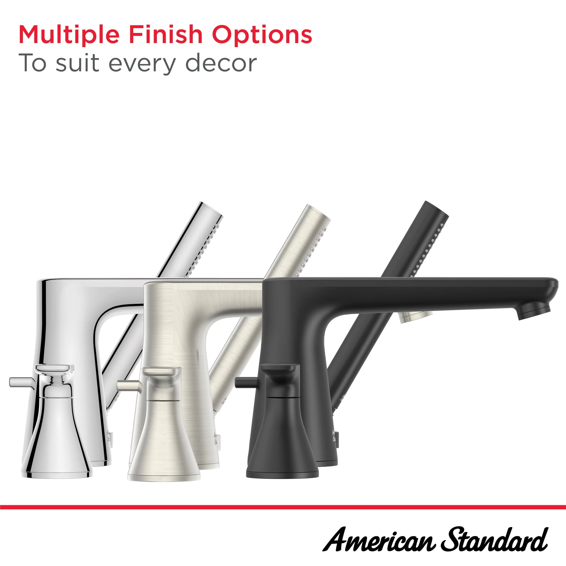 American Standard Millennial Deck Mount Bathtub Faucet with Lever Handles and Personal Shower T061901.002 - Plumbing Market